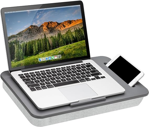 LAPGEAR Sidekick Lap Desk - Gray, Fits 15.6 Laptops