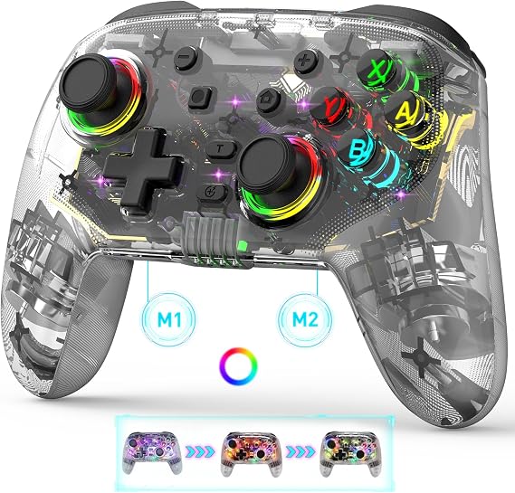 Joso Game Controller for PC/iPad/iPhone/Android, Wireless Gamepad for Switch/PS4/PS3, Cloud Gaming Controller Support Streaming on PS/Xbox/PC Console with Back Button/Turbo/6-Axis Gyro/Dual Motors