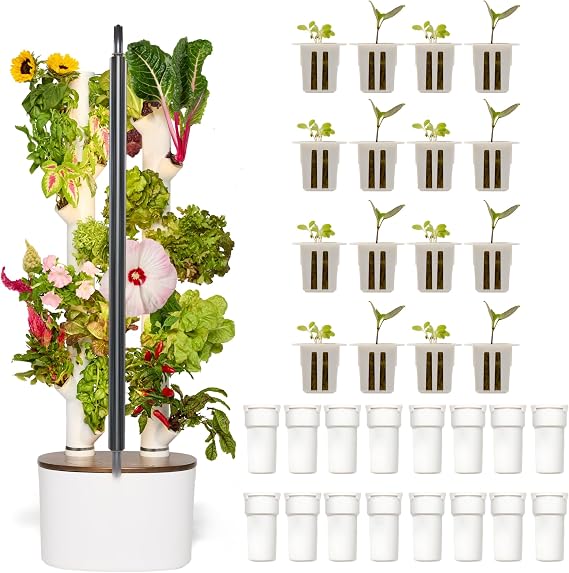 Gardyn Studio 2 Hydroponics Growing System - 16 Plants, Smart Tower | New & improved, non-GMO plants, herbs, vegetables, hydroponic herb garden planter indoor kit with grow lights