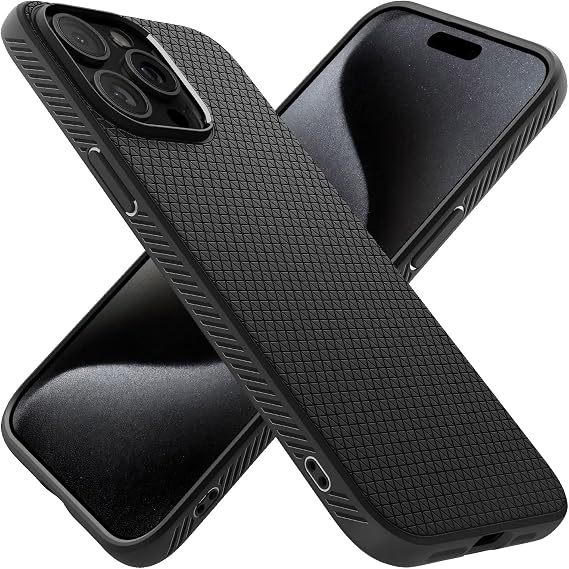 Spigen Liquid Air Case for iPhone 15 Pro - Matte Black