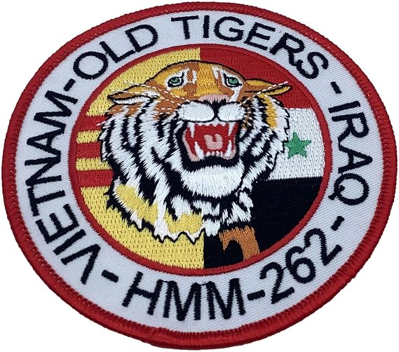 HMM 262 Old Tigers Squadron Patch- Plastic Backing/Sew On, 4"