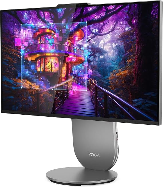 Lenovo Yoga AIO 27" WQHD (2560 x 1440) IPS All-in-One Desktop 2026 New | Intel Ultra 7 255H 16-Core | Intel Arc 140T Graphics | Wi-Fi | 16GB LPDDR5 2TB M.2 SSD | Win11 Home