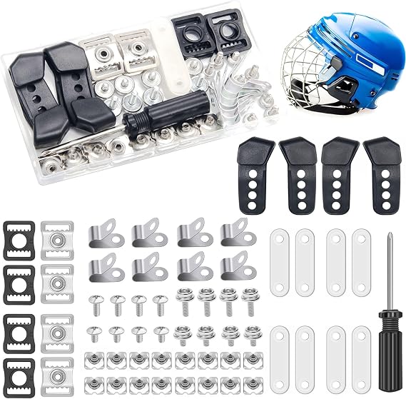 61 Pcs Hockey Helmet Repair Kit, Anglecai Football Helmet Replacement Parts