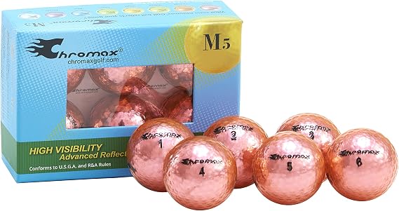Chromax Metallic M5 Colored Golf Balls (Pack of 6)