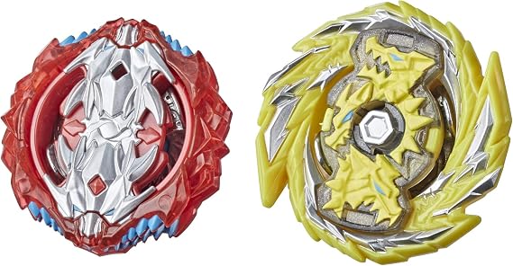 Beyblade Burst Surge Dual Collection Pack Hypersphere Master Kerbeus K5 and Slingshock Leopard L4 Spinning Top Toys - 2 Battling Game Tops