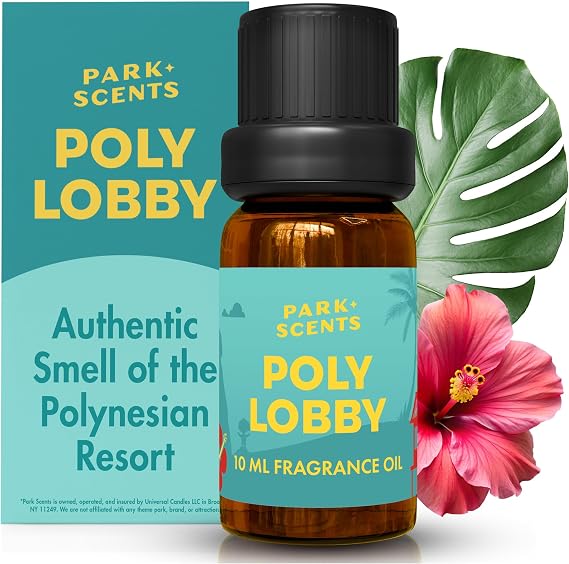 Park Scents Poly Lobby Polynesian Resort Theme Park Hotel Inspired Fragrance Oil USA Made Luxury Scented Essential Oils for Diffusers for Home, Aromatherapy, Gifts for Women, Sister (10ml)