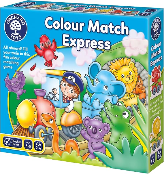 ORCHARD TOYS Colour Match Express colour matching game, educational game, develops colour skills for boys and girls aged 3-6 years