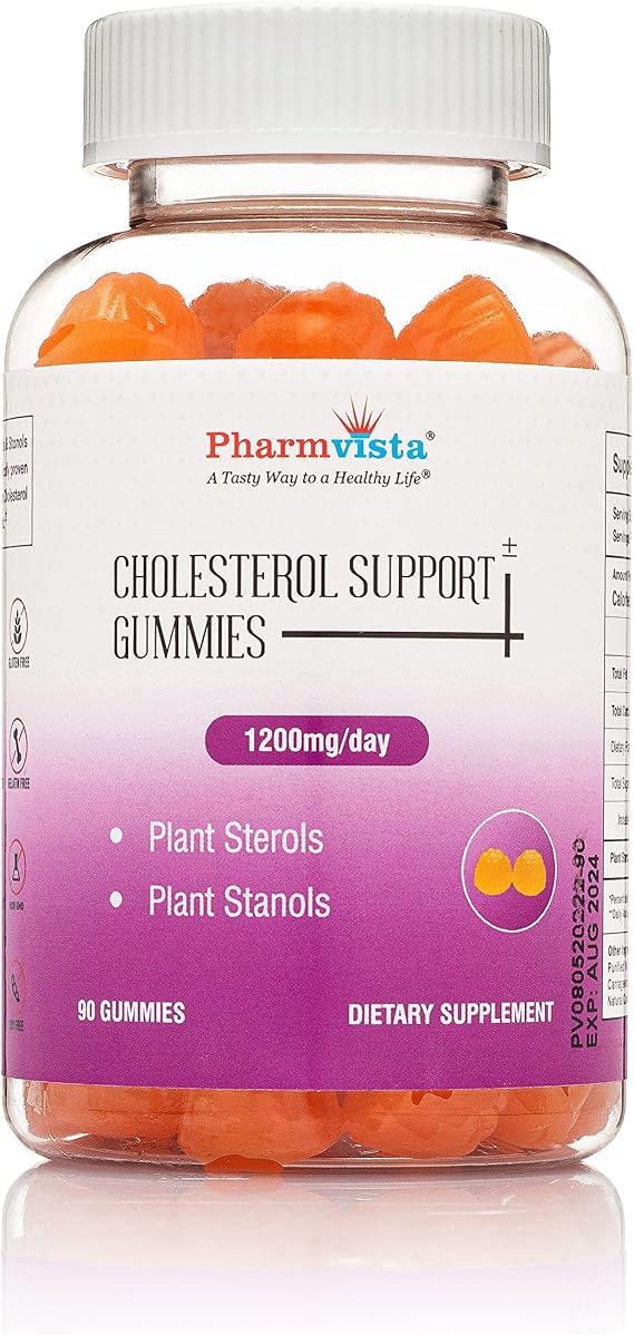Pharmvista Plant Sterols and Stanols 1200mg Gummy-Vegan Friendly Allergen Free Gluten Free-90 Count