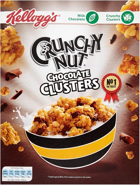 Crunchy Nut Chocolate Clusters Cereal, 450g