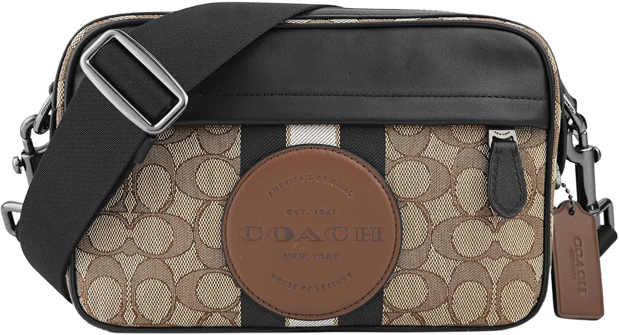 Coach Outlet Shoulder Bag 4118 QBE7V Signature Jacquard Khaki/Black