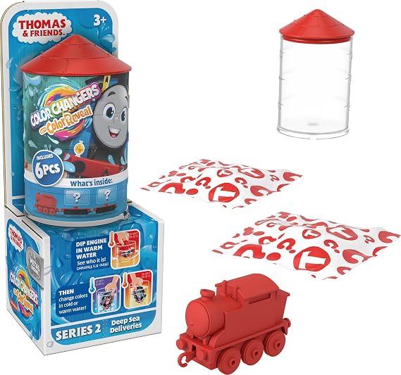 Thomas & Friends Mystery Toy Trains Collection, Color Reveal Engines with Color-Changing Action & Cargo for Kids Ages 3+ Years, Each Sold Separately