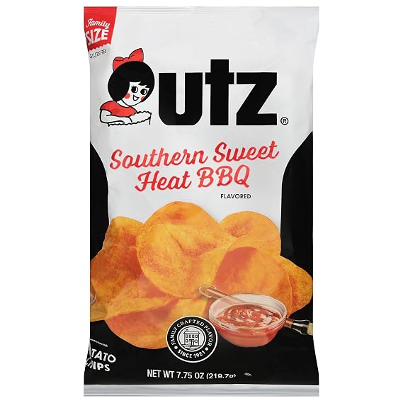 Utz, Potato Chips Southern Sweet Heat BBQ, 7.75 Ounce