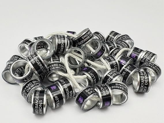100pcs 8mm Personal Customized Band Many Colorful with Name loft Year Number Products of Pigeon pet Racing Pigeon Rings Bird Leg Foot Rings Bands (Black)