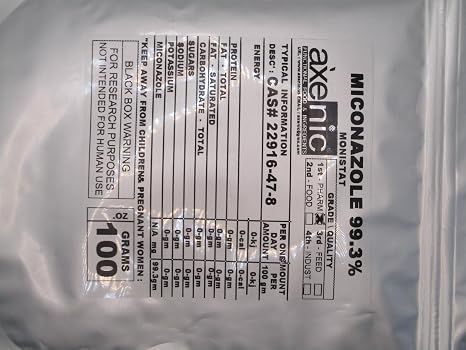 100 Grams Miconazole 99.3% Pure Powder CAS 22916-47-8