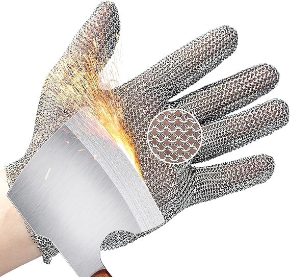 Schwer A9 Cut Resistant Metal Mesh Chainmail Glove, PM5201, 1 Pack, XS