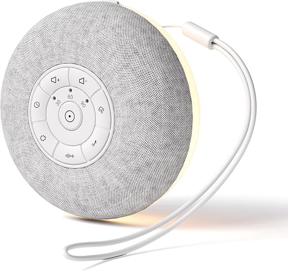 Portable Sound Machine, Long Battery with Loud Bluetooth Speaker, 39 Special Soothing Sounds, White Noise Sound Machine for Sleeping