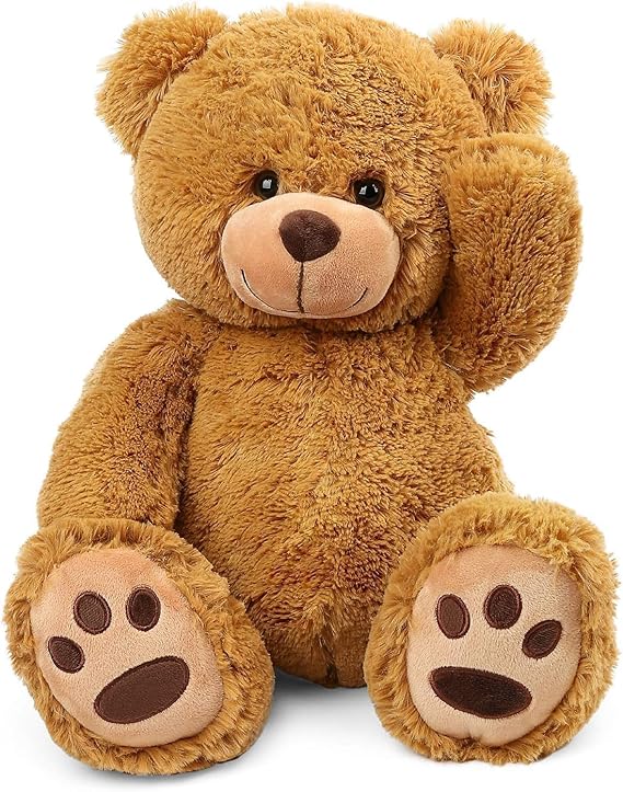 LotFancy Teddy Bear Stuffed Animals 50 cm, Cuddly Stuffed Plush Toy, Brown