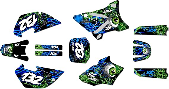 Graphics Kit for Yamaha YZ 85 (2002-2014) CORE Series Blue 09 Mil - Dirt bike Custom Racing Graphics Decals Stickers Kit, no-plastics