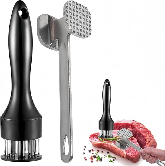 2Pcs Meat Tenderizer Kitchen Meat Hammer for Steak Steak Hammer Meat Tenderisers Meat Mallet Meat Tenderizer Hammer Heavy Duty Meat Mallet Pounder Hammer Mallet Hammer Meat Tenderiser