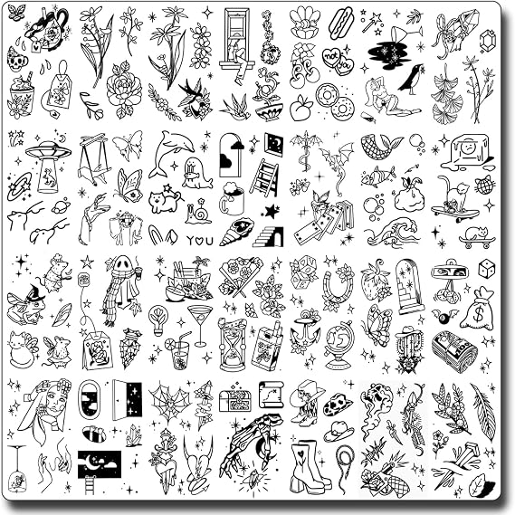 CHARLENT Tiny Temporary Tattoos for Adults, 280+ Styles