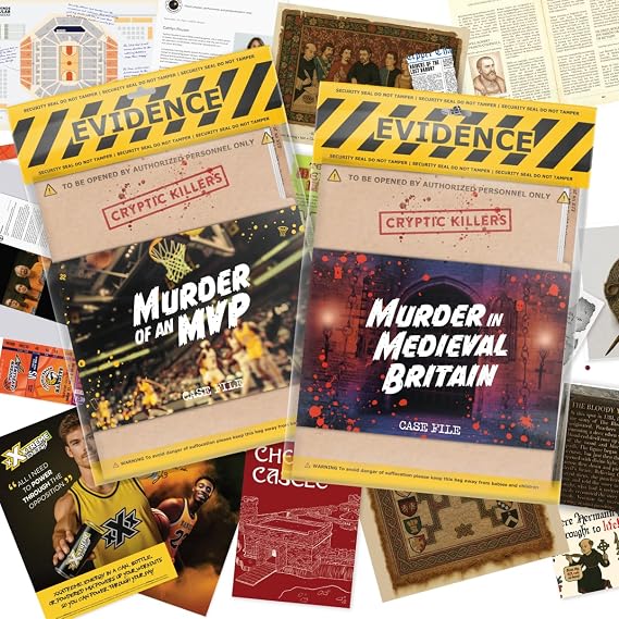 Cryptic Killers Bundle #9 - Unsolved Murder Mystery Game - Cold Case File Investigation - Detective Clues/Evidence - Solve The Crime - Individuals, Date Nights & Party Groups - 2 Pack