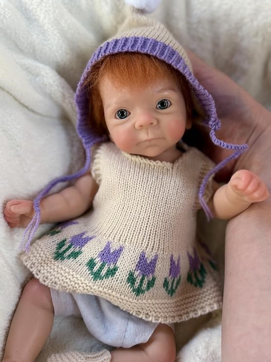 Abenduot 10inch Silicone Reborn Baby Girl Dolls | Silicone Full Body, Not Vinyl, Lifelike Newborn Baby Dolls, For ages 3+
