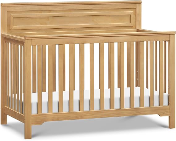Davinci Autumn 4-in-1 Convertible Baby Crib, Honey | GREENGUARD Certified, Converts to Toddler Bed, Daybed, Full-Size Bed - 4 Adjustable Heights - Conversion Kits Sold Separately