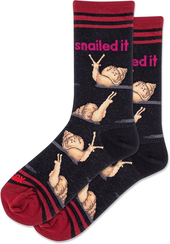 Hot Sox Women's Funny Jokes & Wordplay Crew Socks - 1 Pair Pack - Cool & Cute Novelty Fashion Gifts
