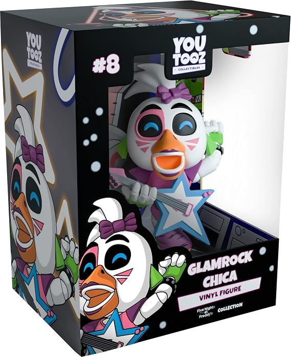 Youtooz Glamrock Chica #8 4.6" inch Vinyl Figure, Collectible FNAF Figure from Five Nights at Freddy's Collection
