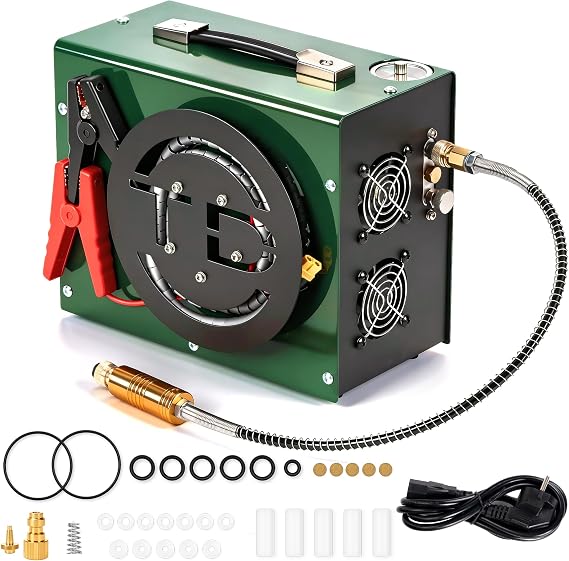 TUDIVING Portable Air Compressor 4500Psi / 30Mpa with Auto-Stop