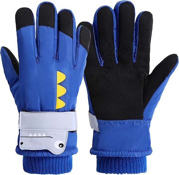 Ski Gloves Winter Snow Gloves Waterproof Winter Warm Glove for Snowboarding, Sledding Blue - Klein Blue