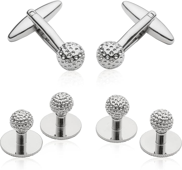 Cuff-Daddy Mens Golf Formal Set Cufflinks & Studs with Presentation Box