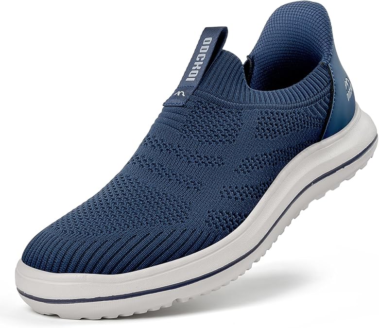 ODCKOI Slip on trainers men's - slip in trainers men's lightweight slip-on shoes breathable sports shoes without laces lightweight trainers mesh casual comfortable casual shoes