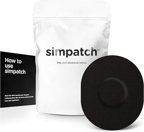 Universal Adhesive Patch (25-Pack) - Waterproof Adhesive, CGM Patches (Black)