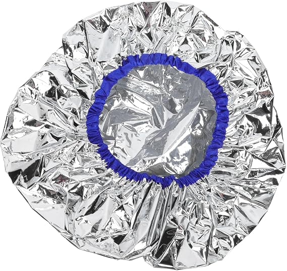 Aluminum Foil Bath Hood Silver Hair Processing Cap | Deep Conditioning, Even Heating, Compact Design, One Piece Salon Dyeing Hat