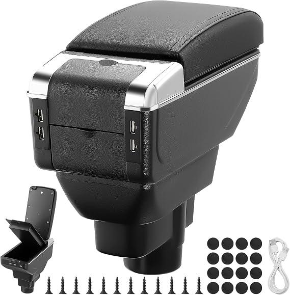 Armrest Storage Box USB Fit for Vauxhall Corsa D 2006-2014