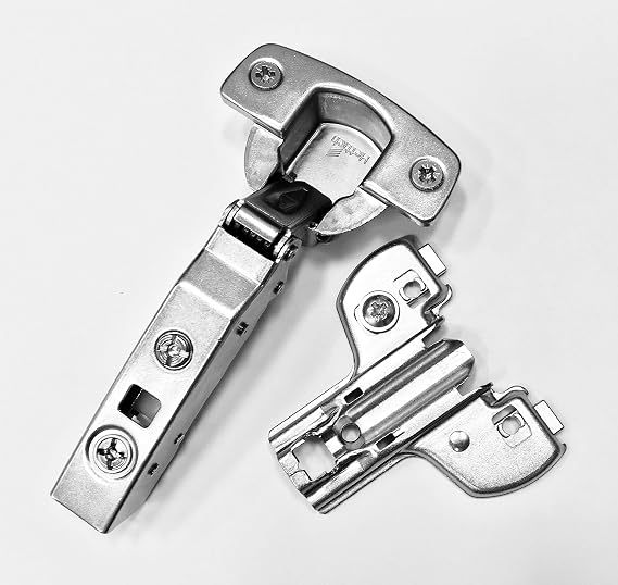 Hettich Euro 110 Soft Close Full Overlay Hinge & 4.5 mm Cam Face Frame Plate Combo (Hinge w/4.5mm Plate)
