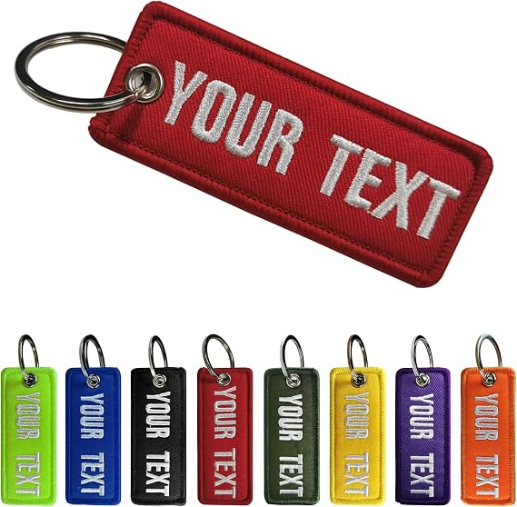 misscase Personalized keychains with name, personalised name tag key ring, Customzied Key chain Accessories for luaggage, Scooters, backpack,Cars and Gifts
