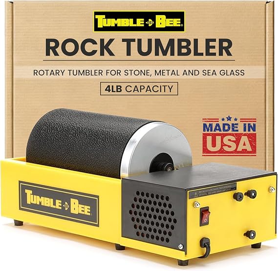 Tumble-Bee Rock Tumbler - Large Tumbler for Adults & Kids - Rotary Machine for Stone, Rock, Metal and Sea Glass - Polishing Machine for Professionals & Hobbyists - Model TB-14, 1X4LB Barrel