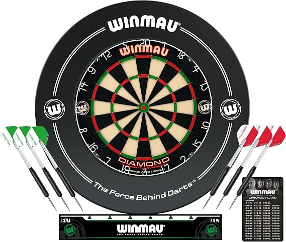 Winmau |Diamond Plus Dart Board, Cabinet set or Surround Set