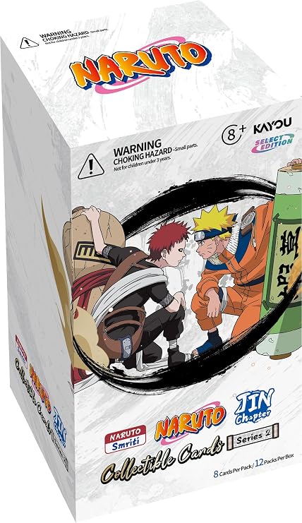 KAYOU Naruto Smoothness Collector's Card, Chapter Jin English Series 2, Display Box, 12 Blister Packs and Promo Cards