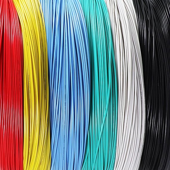 14 AWG Automotive Primary Wire Kit - 10 Feet Each, 6 Colors Combo - 14 Gauge Copper Electrical Remote Cable for Truck, RV, Car, Hookup Lighting Circuits Wiring Harness