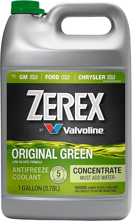 Zerex Original Green Low Silicate Concentrate Antifreeze/Coolant 1 GA, 128 Fl Oz (Pack of 1)