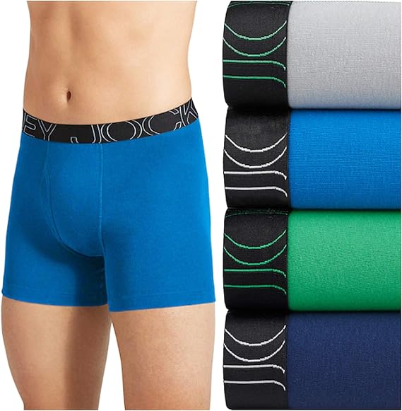 Jockey Men's Underwear ActiveBlend 7" Midway Brief - 4 Pack