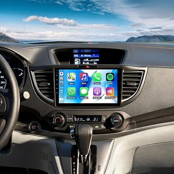 2+64G Android 15 Car Stereo for Honda CRV 2012-2016 Upgrade Radio Wireless CarPlay Android Auto 9'' 2.5D Touchscreen GPS Navigation Bluetooth Mirror Link FM/RDS EQ SWC AHD Backup Camera Mic