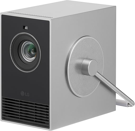 LG CineBeam Q HU710PB 4K Smart Portable Projector with Auto Screen Adjustment, Auto Focus, RGB Laser, Up to 154% DCI-P3, 450,000:1 Contrast Ratio, Built-in Speakers, HDR10, HDMI, USB, HID