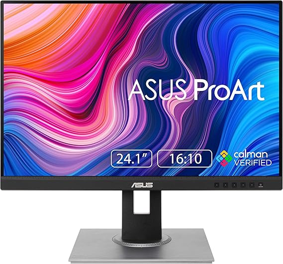 ASUS ProArt 24 Monitor - WUXGA 1920 x 1200, 16:10 Monitor, 100% sRGBRec.709 E < 2, IPS, DisplayPort, HDMI, Calman Verified, Anti-Glare, Tilt, Pivot, Swivel, Height Adjustable - PA248QV