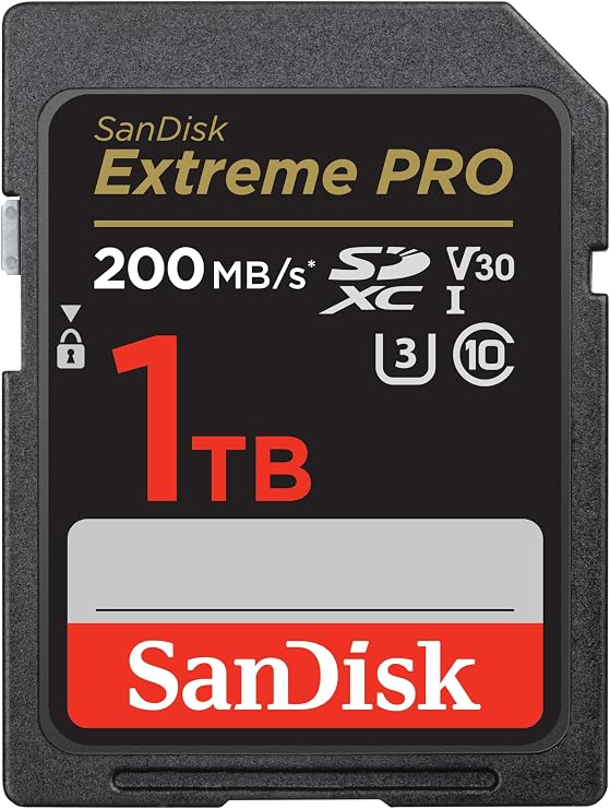 SANDISK Extreme PRO SD Memory Card 1TB, Up to 200MB/s Read Speeds, UHS-I