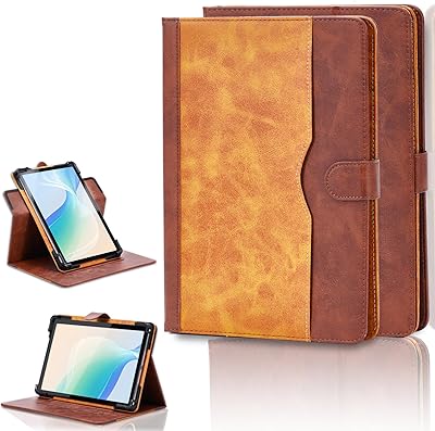 Case Compatible for Dghrti TAB20 10.1-inch Tablet Case 360 Degree Rotation Multi-Viewing Angels PU Leather Stand Folio Cover Camera can be Used Brown