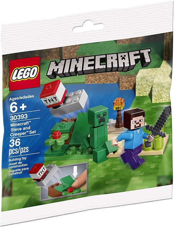 Lego Minecraft Steve and Creeper Polybag Set 30393 (Bagged) Toy